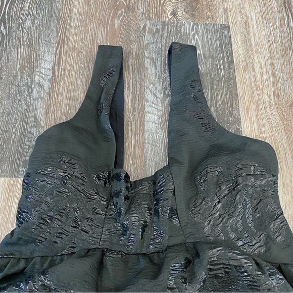 Maeve Anthropologie Black Sleevless Metallic Jacquard Mini Dress 10 MSRP $180. - Picture 4 of 7